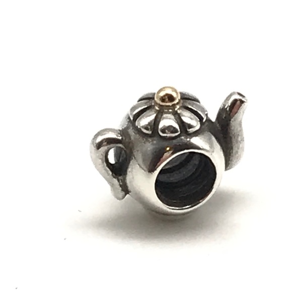Pandora Jewelry - Pandora Retired 925 14k Tea Pot Charm